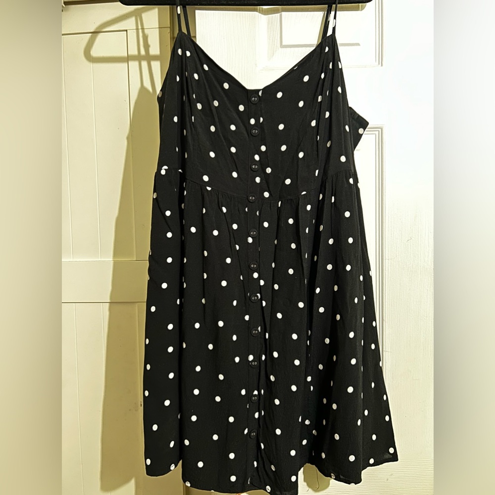 Polka dot baby doll dress